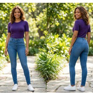 Butt lifter L.O.W.L.A skinny jeans with removable pads.